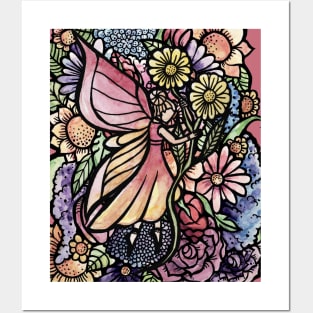 Fairy Garden Flowers Posters and Art